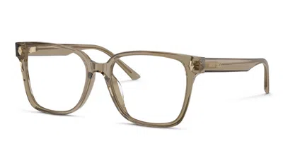 Jimmy Choo Women's Transparent Prescription Eyeglasses Frame In Clear Brown In Orange