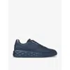 Jimmy Choo Womens V Vy Diamond Leather Low-top Trainers In V Navy