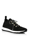 Jimmy Choo Womens X Coffee Veles Pearl-embellished Crochet-knit Low-top Trainers In Black