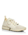 Jimmy Choo Veles Cotton Knit Pearly Stud Sneakers In X Latte Mix