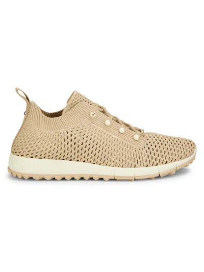 Jimmy Choo Veles Crochet-knit Low-top Trainers In Neutral