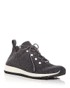 Jimmy Choo Low Top Sneakers With Pearls And Knitted Upper In Black Mix