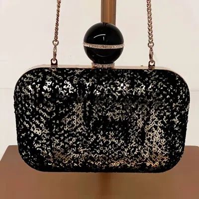 Jimmy Choo Women's Velvet Sequin Cloud Clutch In Black