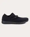 Jimmy Choo Verona Knit Crystal-strap Trainer Sneakers In Black
