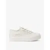 Jimmy Choo Palma Maxi Low-top Canvas Sneakers With Plateau In X Latte/latte