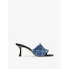 Jimmy Choo Alexia 70 Woven Heeled Mules In Blue