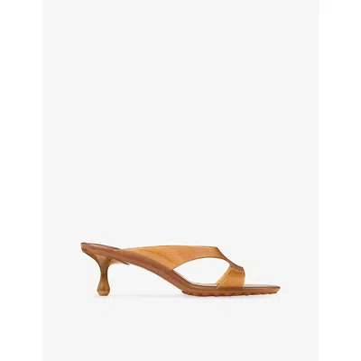 Jimmy Choo Jelly Drop 50 Glitter Heeled Mules In Brown