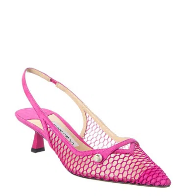 Jimmy Choo Amita 45 Mesh & Leather Pump In Multi
