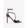 Jimmy Choo Azia 95 Sandals In Bordeaux Patent Leather
