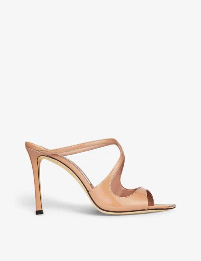 Jimmy Choo Womens  Anise 95 Patent-leather Heeled Sandals In Ballet Pink