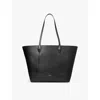 Jimmy Choo Womens Diamond Logo-embossed Medium Leather Tote Bag Black In Black
