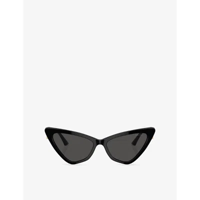 JIMMY CHOO WOMENS BLACK JC5008 CAT-EYE ACETATE SUNGLASSES