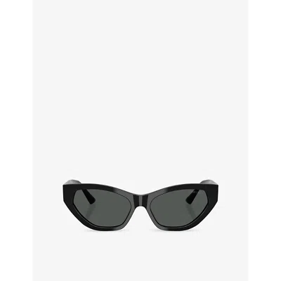 JIMMY CHOO WOMENS BLACK JC5022B CAT-EYE-FRAME ACETATE SUNGLASSES
