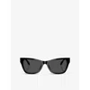 Jimmy Choo Womens  Jc5024hu Pillow-frame Acetate Sunglasses In Black