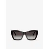 Jimmy Choo Womens Black Jc5031 Cat-eye Acetate Sunglasses In Black
