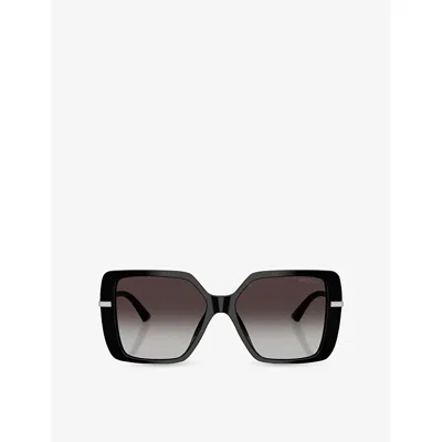 Jimmy Choo Womens Black Jc5048ju Square-frame Acetate Sunglasses In Orange