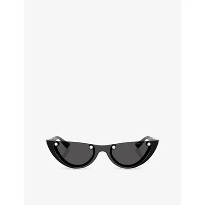 Jimmy Choo Womens Black Jc5049hu Cat-eye Acetate Sunglasses