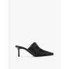 Jimmy Choo Draped Pointed Toe Stiletto Mules In Black