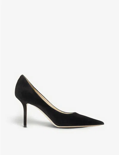 Jimmy Choo Womens Black Romy 100 Suede Courts 4.5