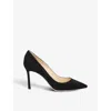 Jimmy Choo Womens Black Romy 100 Suede Courts 4.5 In Black