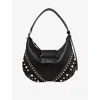 Jimmy Choo Small Bar Hobo Studded Pearl Shoulder Bag