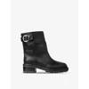 Jimmy Choo Women Brooklyn Ab 50 Leather Boots With Adjustable Strap In Black