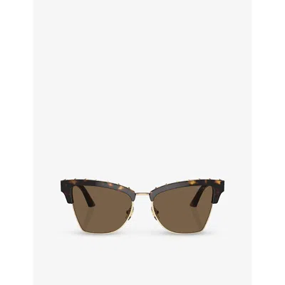 Jimmy Choo Eyewear Maxime Butterfly Frame Sunglasses In Brown