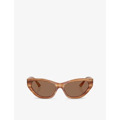 JIMMY CHOO WOMENS BROWN JC5022B CAT-FRAME ACETATE SUNGLASSES