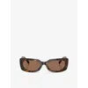 Jimmy Choo Womens  Jc5029u Tortoiseshell Acetate Sunglasses In Brown