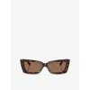 Jimmy Choo Womens Brown Jc5037bu Cat-eye Acetate Sunglasses