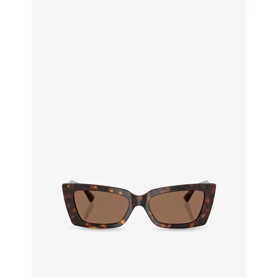 Jimmy Choo Womens Brown Jc5037bu Cat-eye Acetate Sunglasses