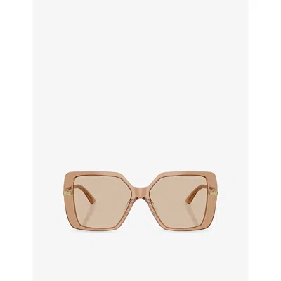 Jimmy Choo Womens Brown Jc5048ju Square-frame Acetate Sunglasses