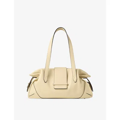 Jimmy Choo Leather Bar Shoulder Bag In Neutral