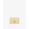 Jimmy Choo Womens Buttermilk/shiny Gol Curve Nello Quilted Leather Cardholder