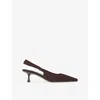 Jimmy Choo Amel 50 Suede Slingback Pumps In Brown