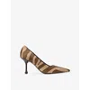 Jimmy Choo Zebra Print Ixia Pumps 80 In Brown