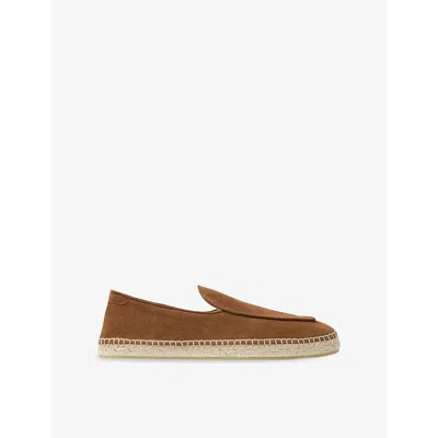 Jimmy Choo Womens Cigar Shenton Velvet Espadrilles Eur 44 / 10 Uk In Brown