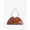 Jimmy Choo Cinch M Snakeskin-effect Leather Shoulder Bag In Brown