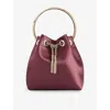 Jimmy Choo Womens Deep Merlot/gold Bon Bon Satin Top-handle Bag In Multi