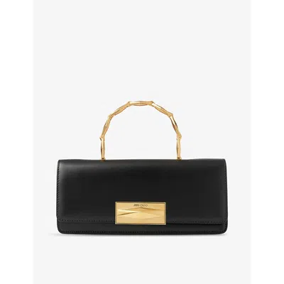 Jimmy Choo Womens Black/gold Diamond Leather Top-handle Bag