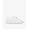 Jimmy Choo Womens V White Diamond Light Maxi Branded Leather Low-top Trainers In White