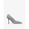 Jimmy Choo Ixia 95 Fleecepumps In Gray