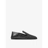 Jimmy Choo Eliot Nappa Eyelet Ballet Flats In Black