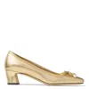 Jimmy Choo Womens Elme 45 Latte Nappa Leather Pumps In Black