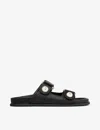 Jimmy Choo 25mm Fayence Leather Sandals In Black