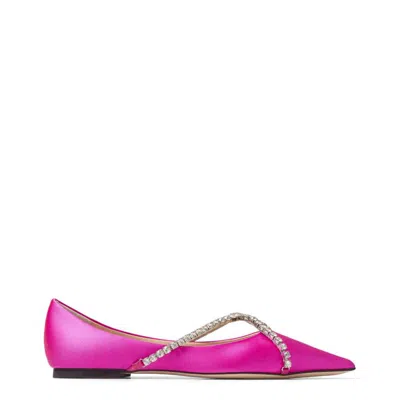 Jimmy Choo Womens Genevi Ballerina Flats In Pink