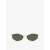 Jimmy Choo Womens Gold Jc4017 Oval-frame Metal Sunglasses
