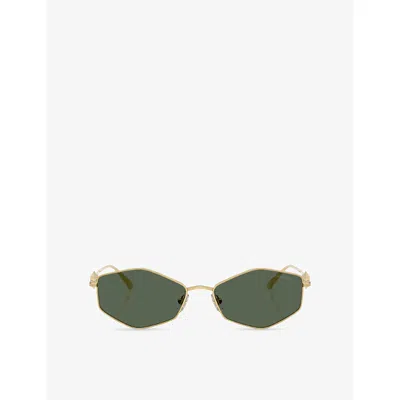 Jimmy Choo Womens Gold Jc4017 Oval-frame Metal Sunglasses