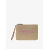 Jimmy Choo Raffia Zip-up Pouch In Gold/fuchsia/lightgd