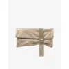 Jimmy Choo Gold-tone Crystal-embellished Foldover Clutch In Gold